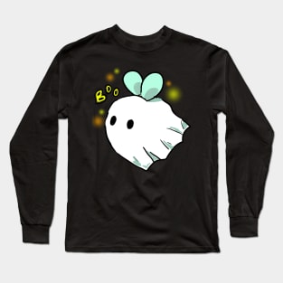 Spooky Ghost Bee Long Sleeve T-Shirt